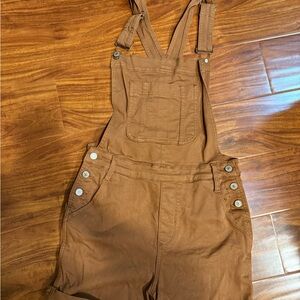 Judy Blue Tan Overalls with Button Accents